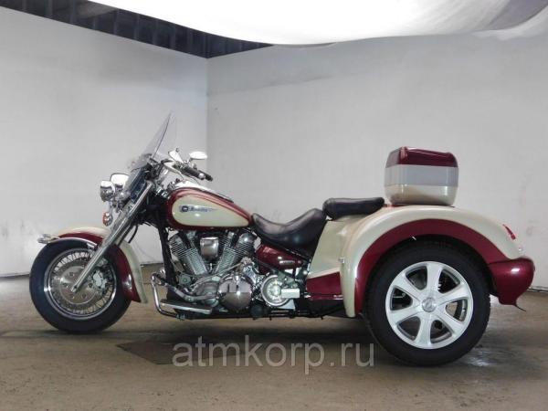 Мотоцикл трайк Yamaha Road Star 1600 тип круизер чоппер Родстер гв 1999 пробег 9 283 км белый красный
